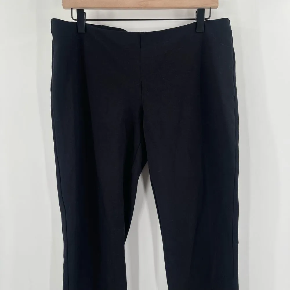 EILEEN FISHER Pull On Pants Black Size Medium Stretch Basic Classic Business - Image 4