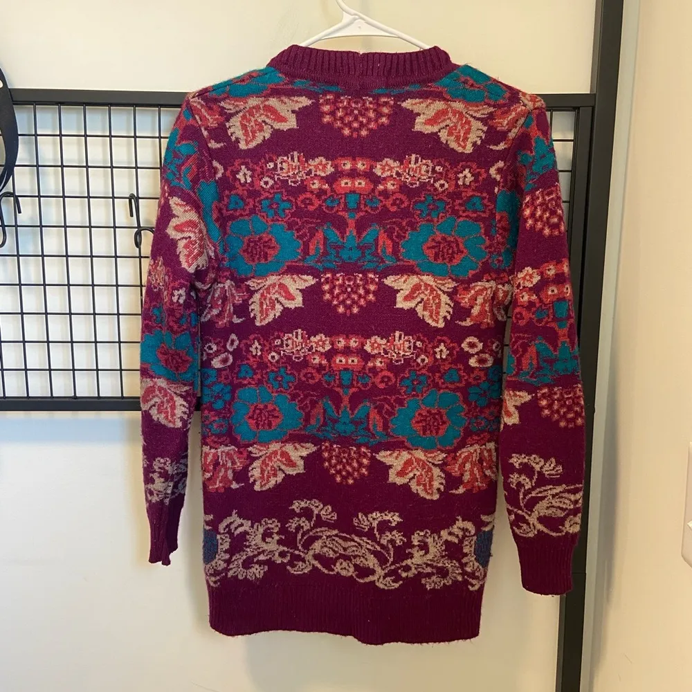 Vintage women’s‎ heavy knit sweater — medium Purple - Image 5
