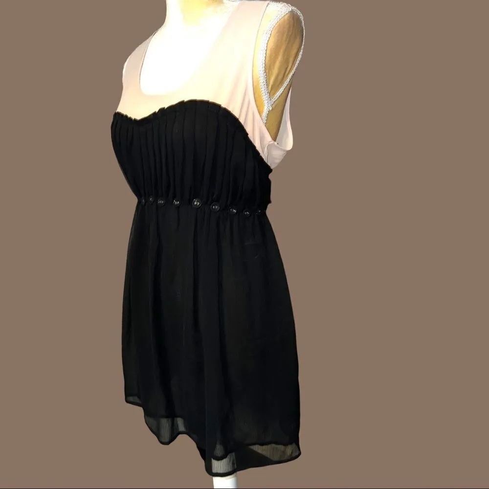Mixit brand adorable sheer black and nude top with underlay! - Image 5