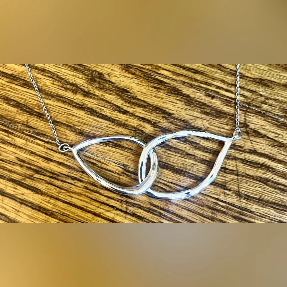 Chloe & Isabel Necklace and Bracelet set, Silver Tones, hammered silver look - Image 2