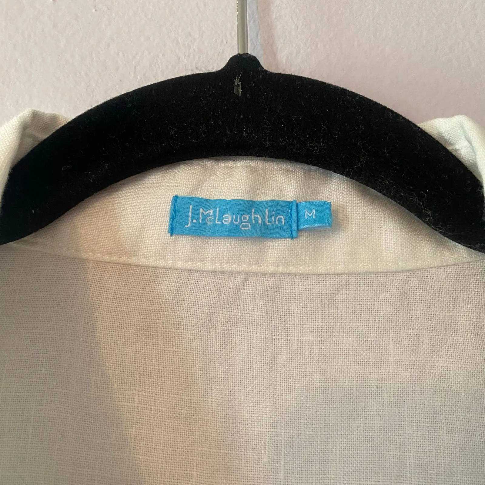 J. McLaughlin White 100% Linen Sleeveless Button Down Dress Women's size Medium - Image 2