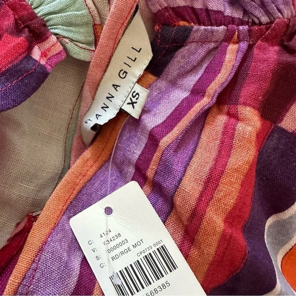 Anthropologie Ranna Gill Ruffle V Neck Wide Leg Jumpsuit NEW - Image 2