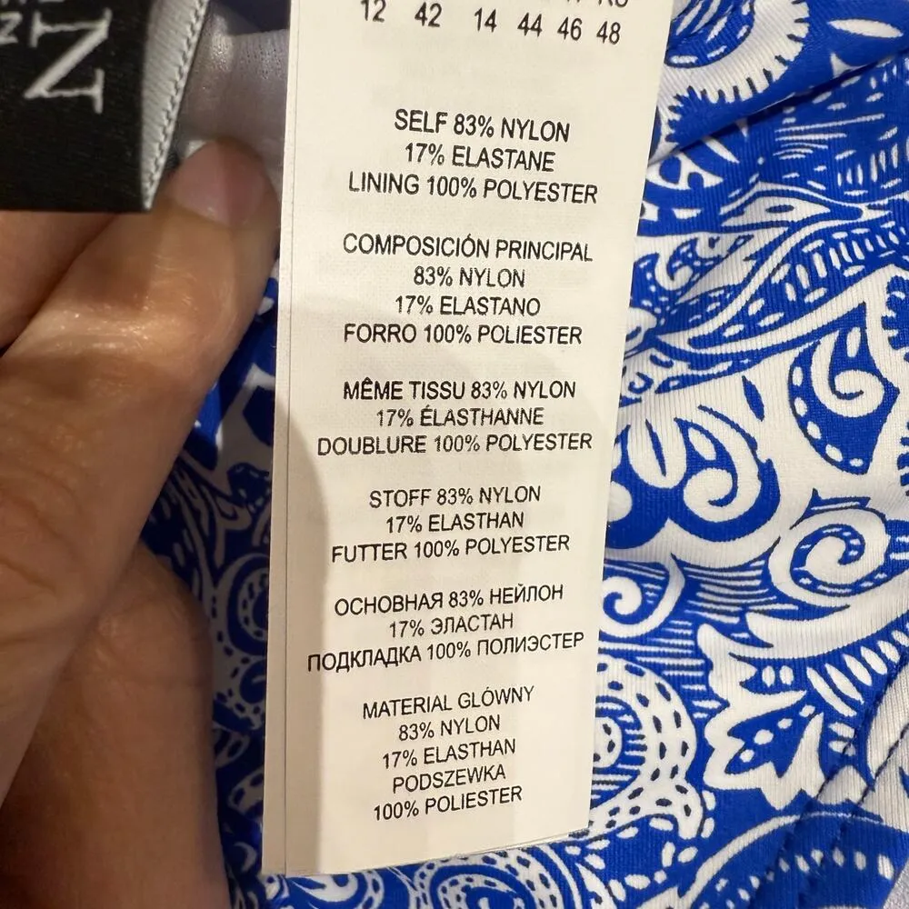 Ralph Lauren Blue Paisley Artisanal Woodblock Bikini Bottoms Sz 12 NWT - Image 7