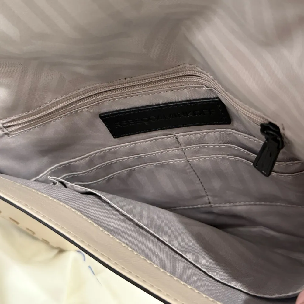 Rebecca Minkoff Darling Shoulder Bag Crossbody Clutch Leather Cream Boho Western - Image 6