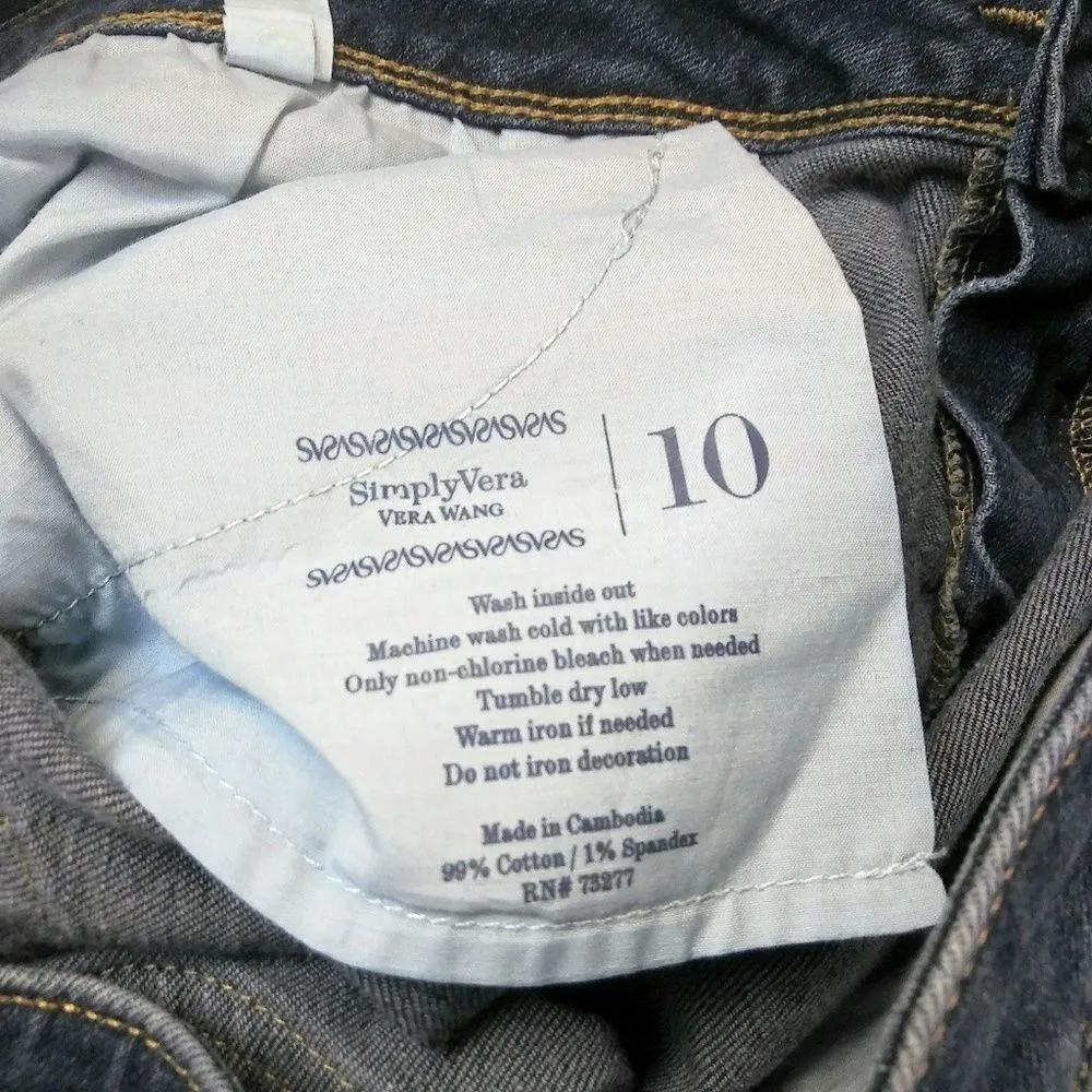 VERA WANG Blur Jeans Straight Cut Blue Jeans - Image 4