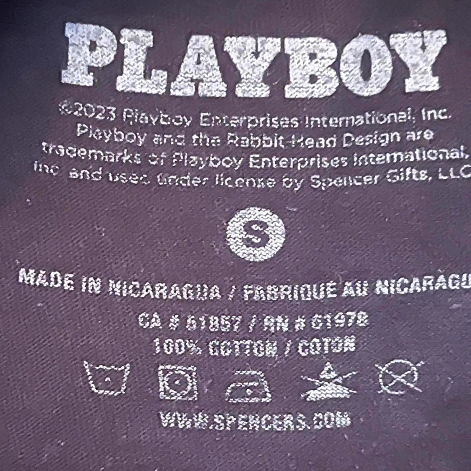 Black Playboy graphic tee with pink logo Size Small - Image 8