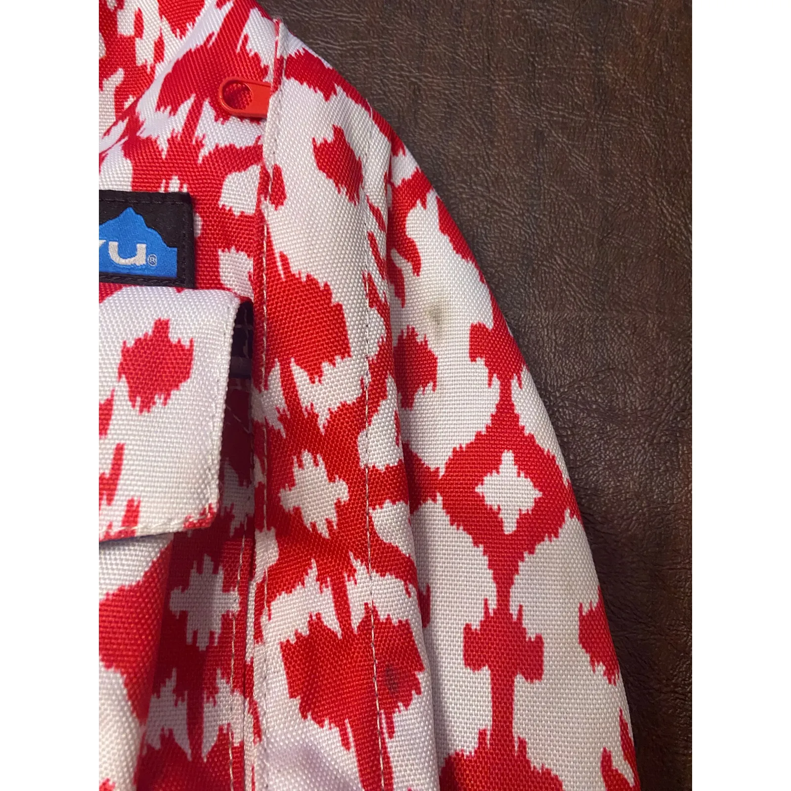 KAVU Rope Sling Bag Pink White Crossbody Backpack Adjustable Hiking Adventure - Image 7