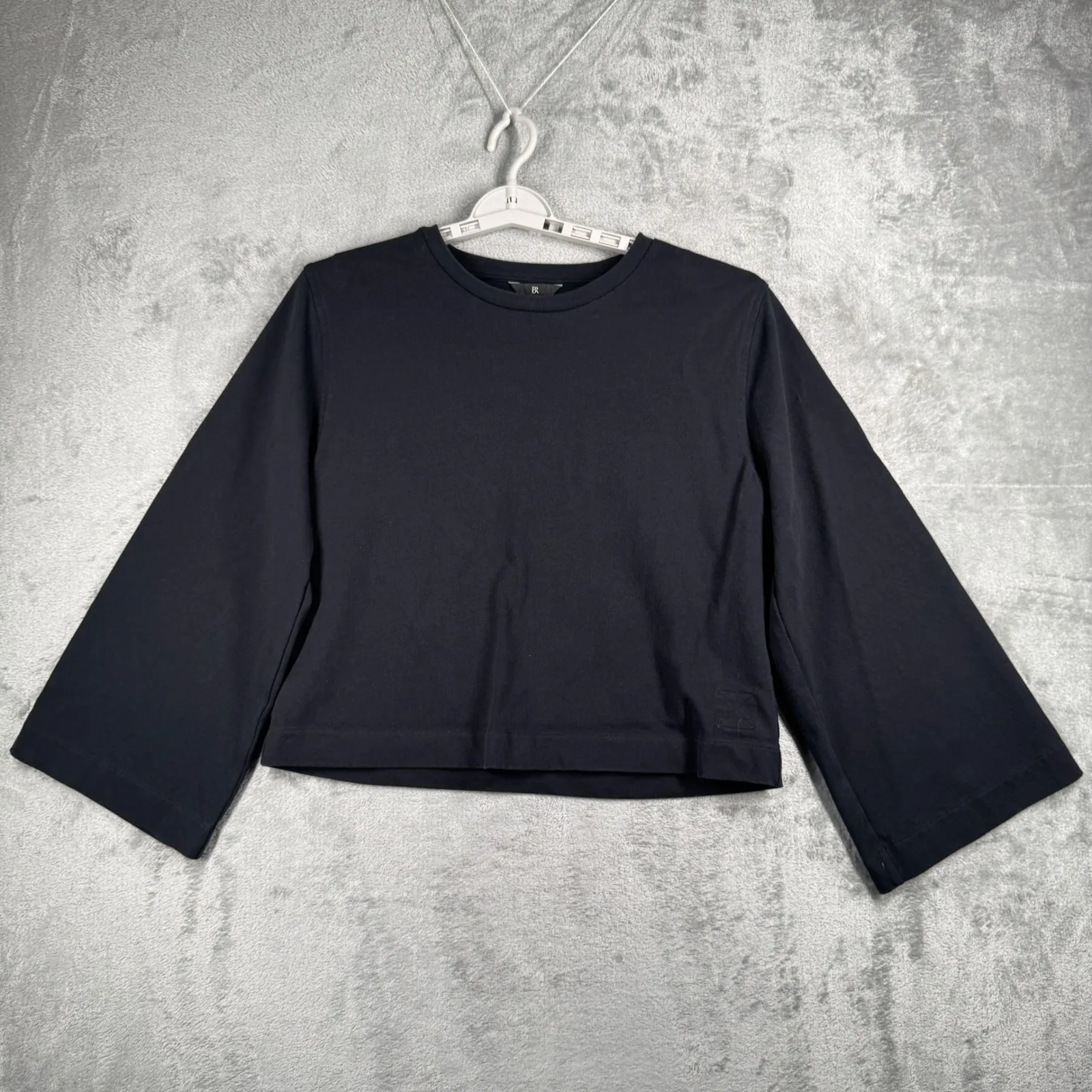 Banana Republic Tunic Top Black Bell Sleeve Romantic Boho Hippie Dark Whimsigoth - Image 2