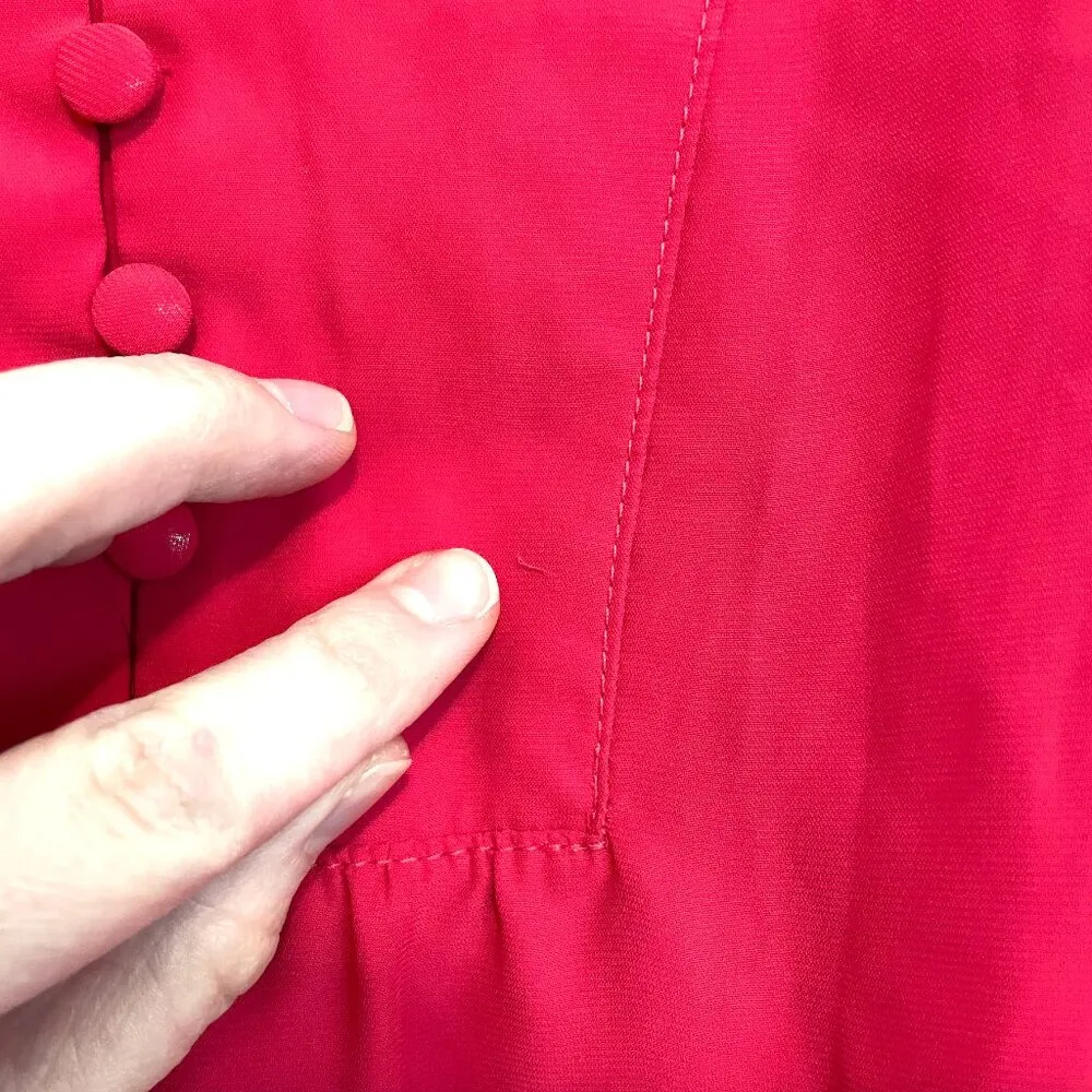 MARKET & SPRUCE STITCH FIX Plus Size Cleve Flutter Sleeve Blouse Raspberry Pink - Image 15