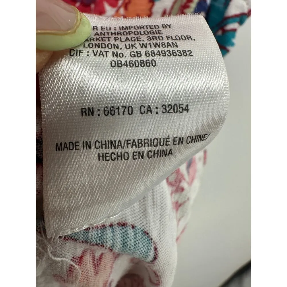 Deletta Babydoll Tank Women Large Pink Red Floral Sleeveless VNeck Boho Feminine - Image 8