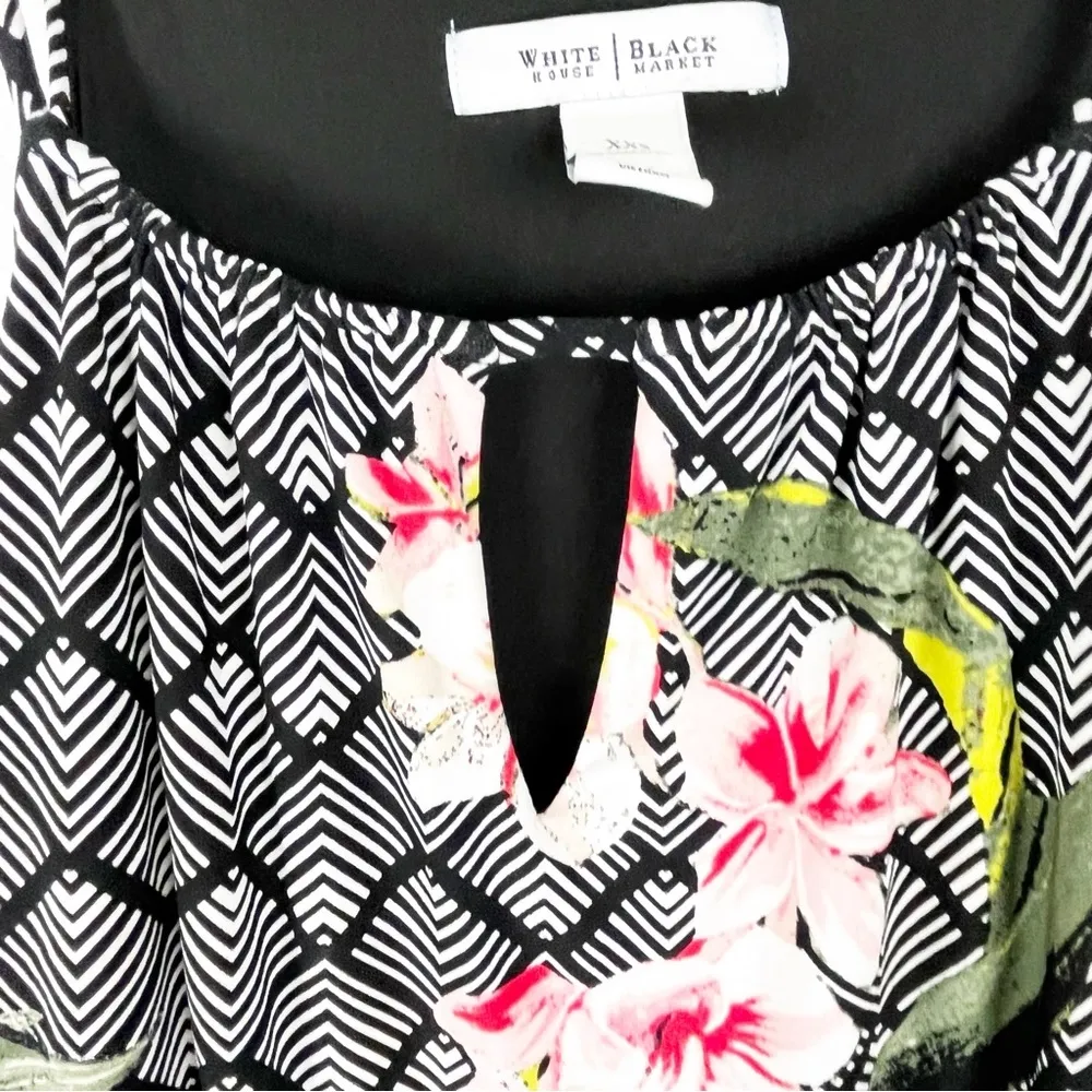 WHITE HOUSE BLACK MARKET Floral Sleeveless Maxi Dress, Size XXS - Image 9