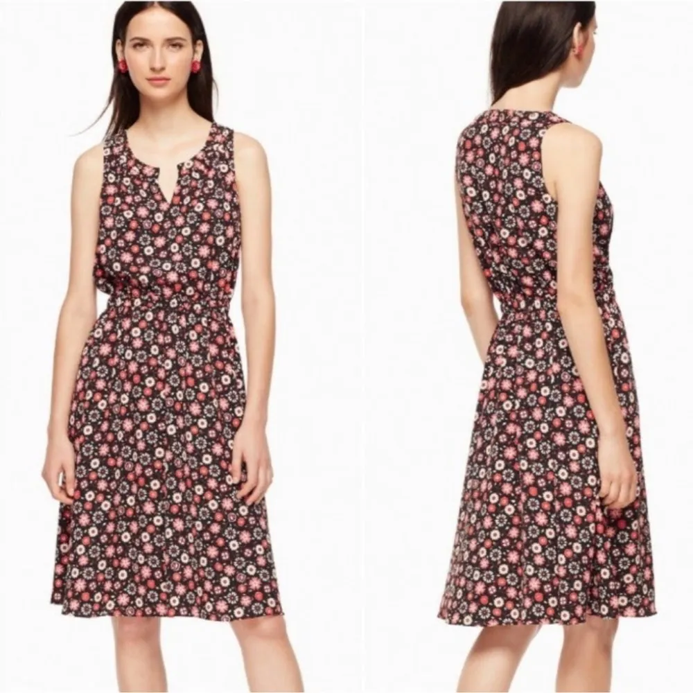 Kate Spade Midi Casa Flora Dress Floral Size Medium - Image 5