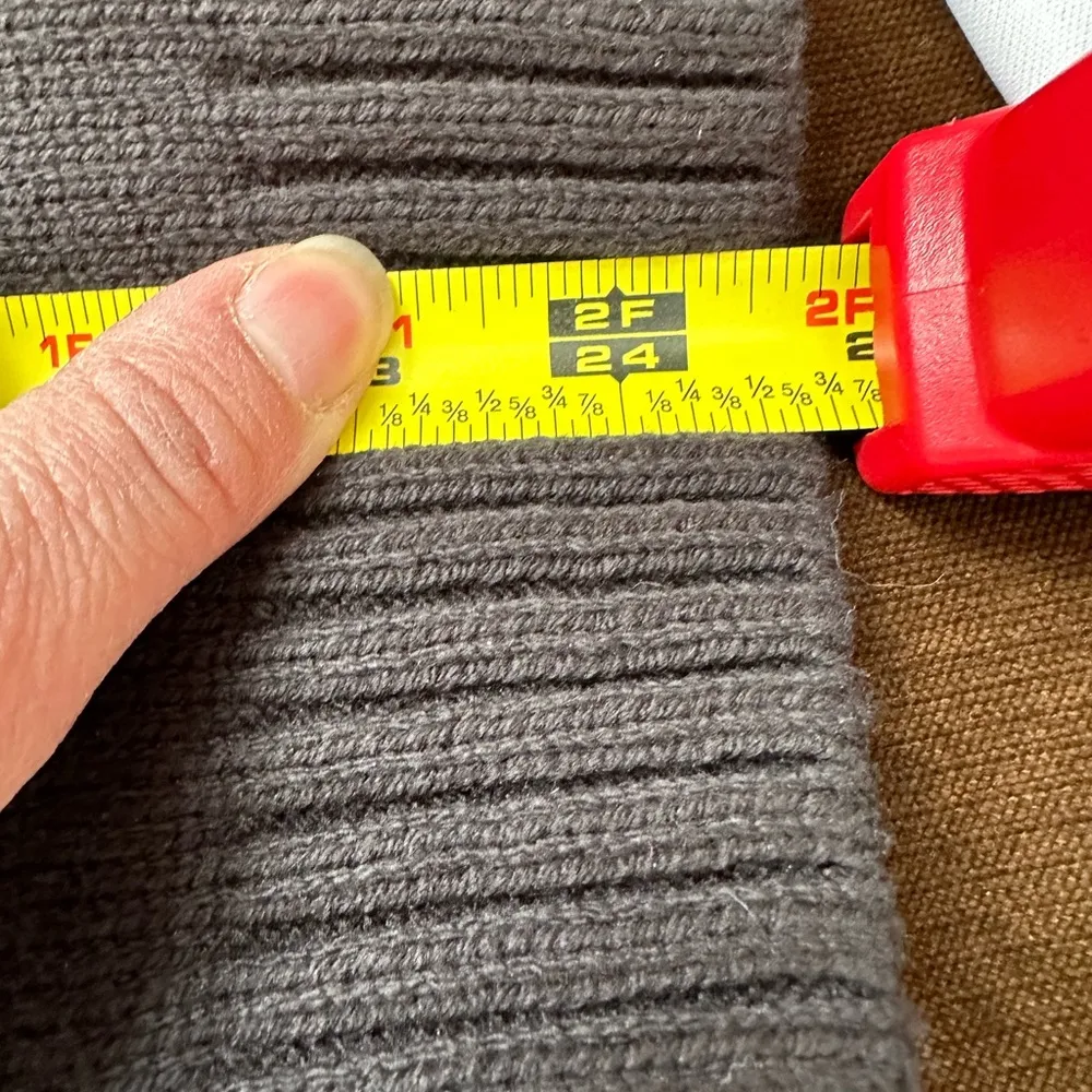 Liz Claiborne Black Cable Kinit Cardigan Top Faux Fur Collar Button Down SZ XL - Image 10