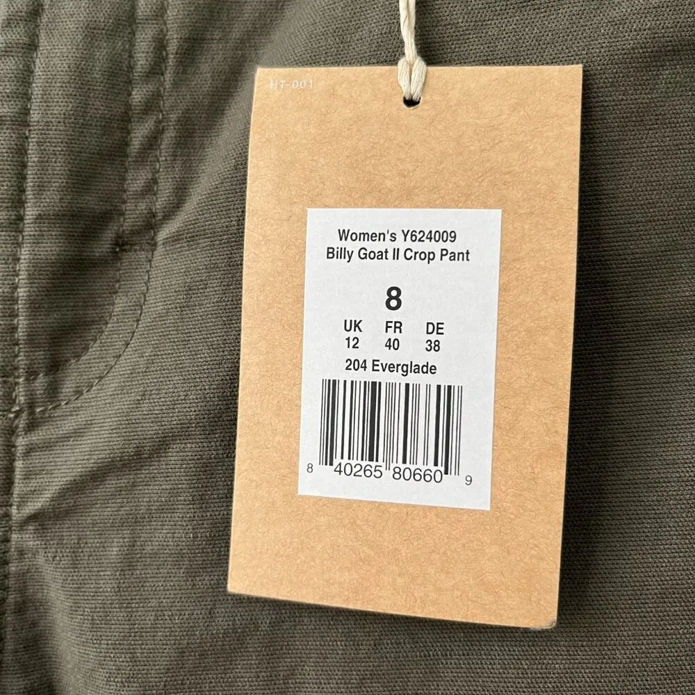 Royal Robbins NEW Billy Goat II Crop Pants in Everglade, size 8 - Image 2