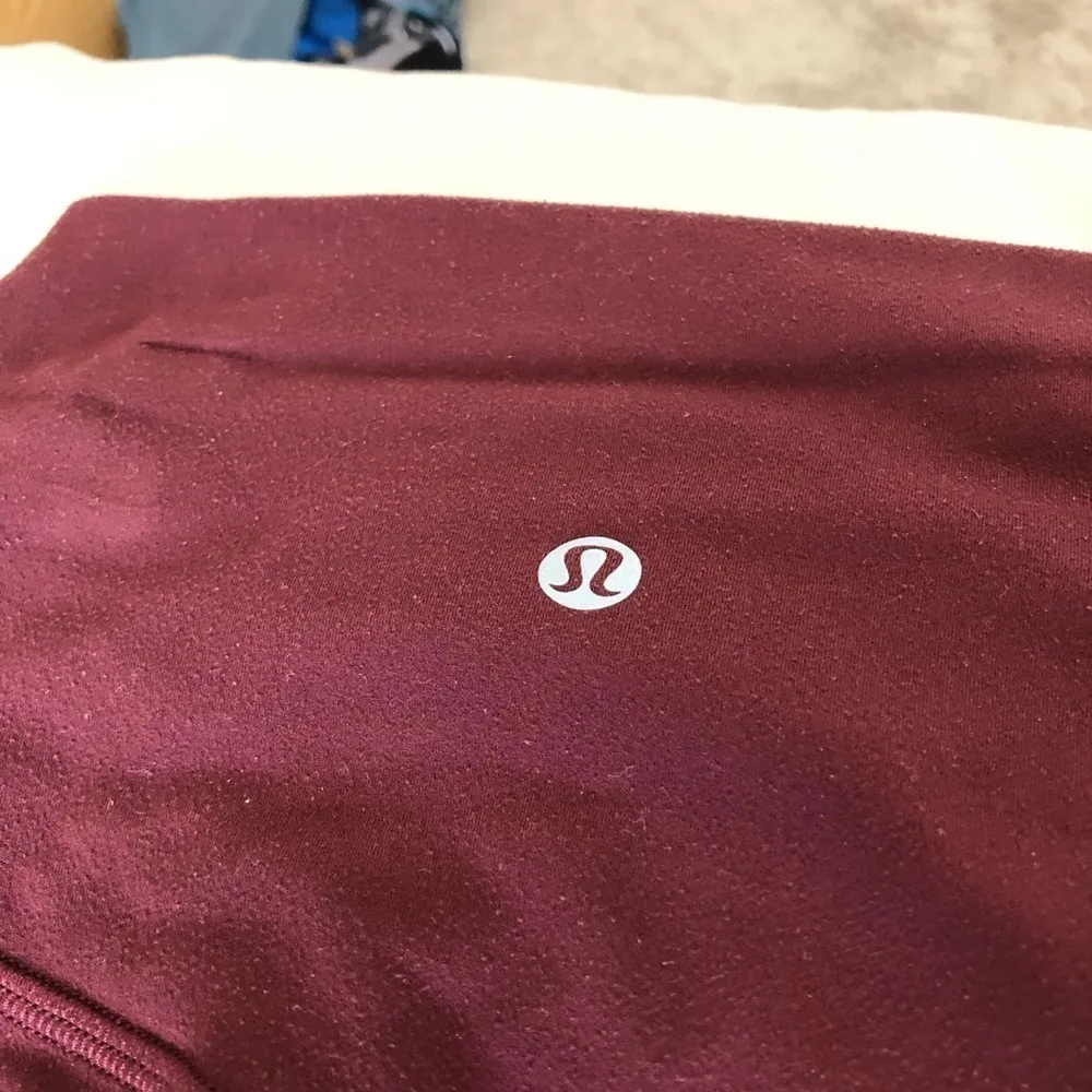 Lululemon  Align Scalloped High Rise Pant 25” Red Merlot Size 2 - Image 8