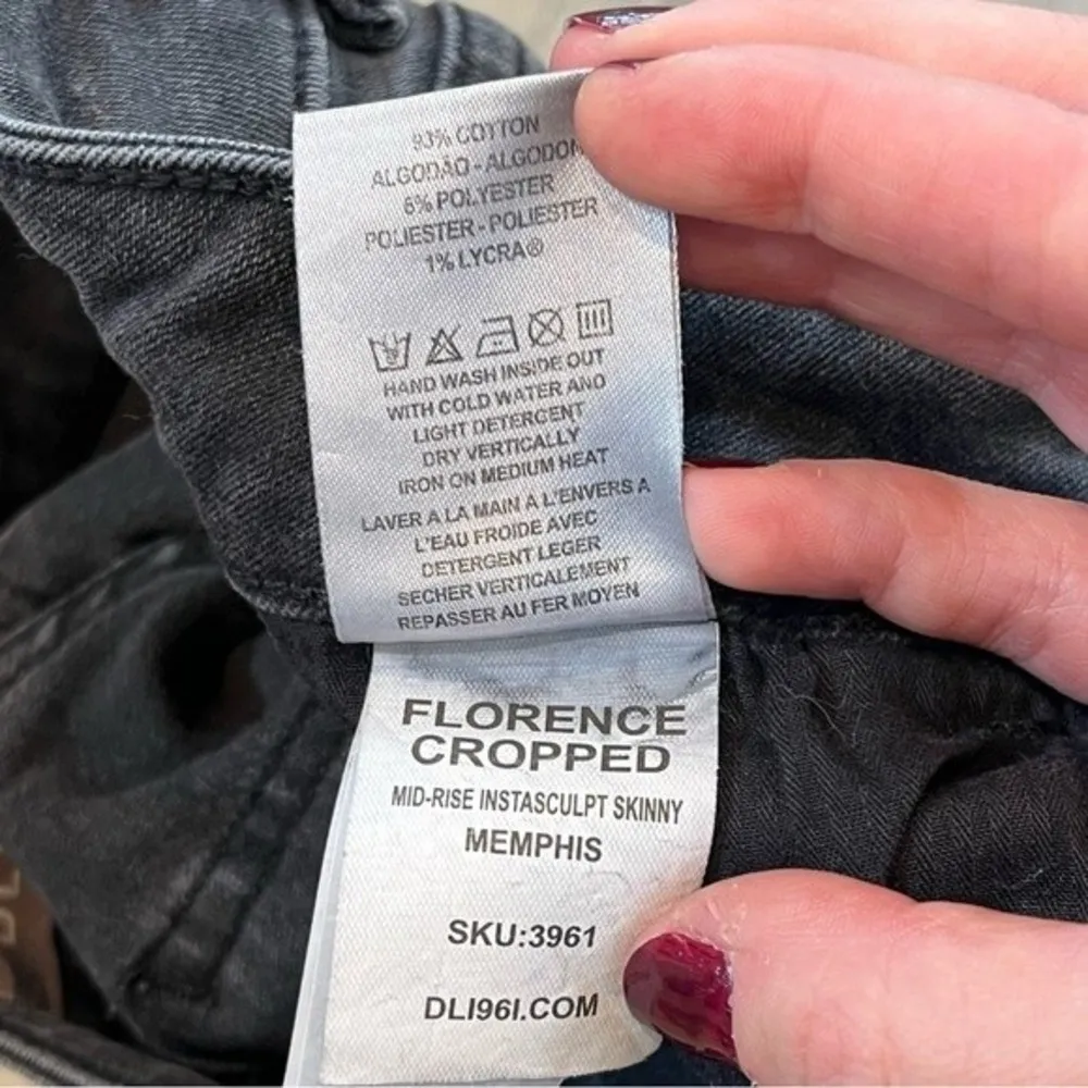 DL1961 Florence Cropped Mid-Rise Instasculpt Skinny Memphis Animal Print Jeans - Image 7