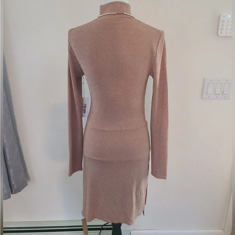 NWT Reformation Paprika‎ Golden Hour Shimmer Sparkle Cocktail Evening Dress - Image 4