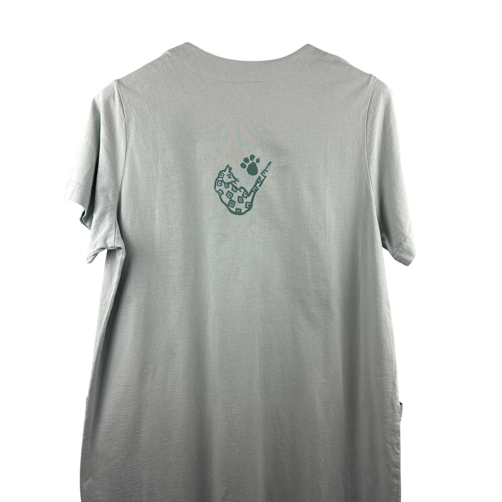 Women’s Viva City XL Sage Green MuuMuu w/ Cat Print - Image 5