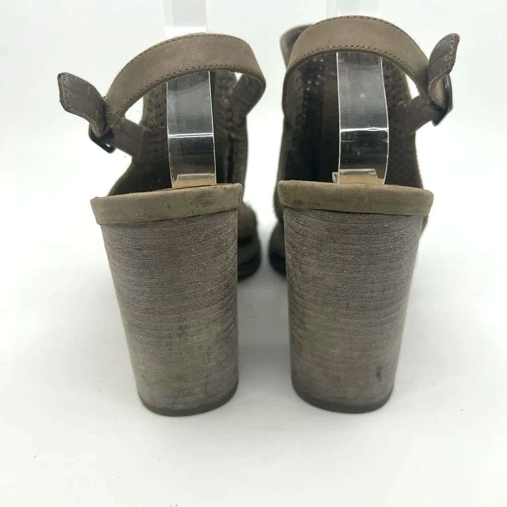 Kelsi Dagger Brooklyn Perforated Suede Sandals Women's 10 US - Image 6