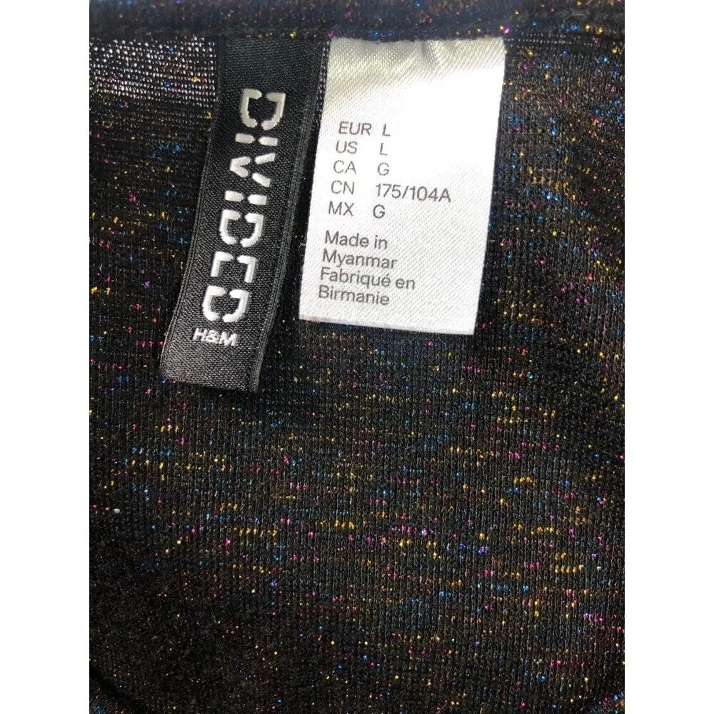 H&M Divided Metallic Glittery Cropped Tank Top - Image 7