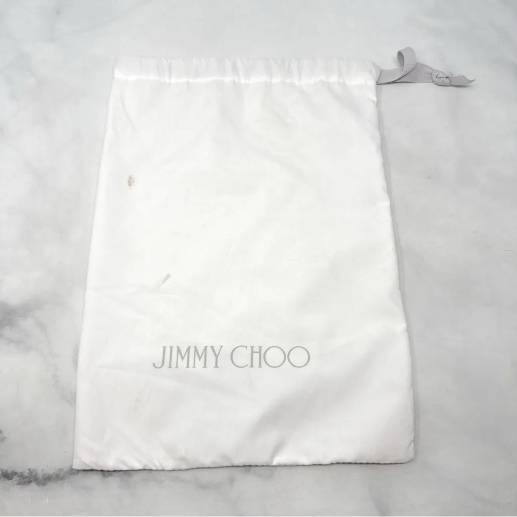 Jimmy Choo Basette Pearl Embellished Raffia Pointed Toe Slide Mule Flat Shoes 38 - Image 14