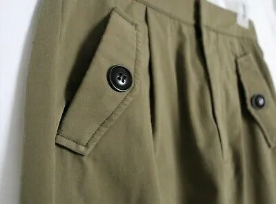 Womans Size X Small Green 100% Cotton Skirt Fringes Border of Blue Hebrew Custom - Image 5