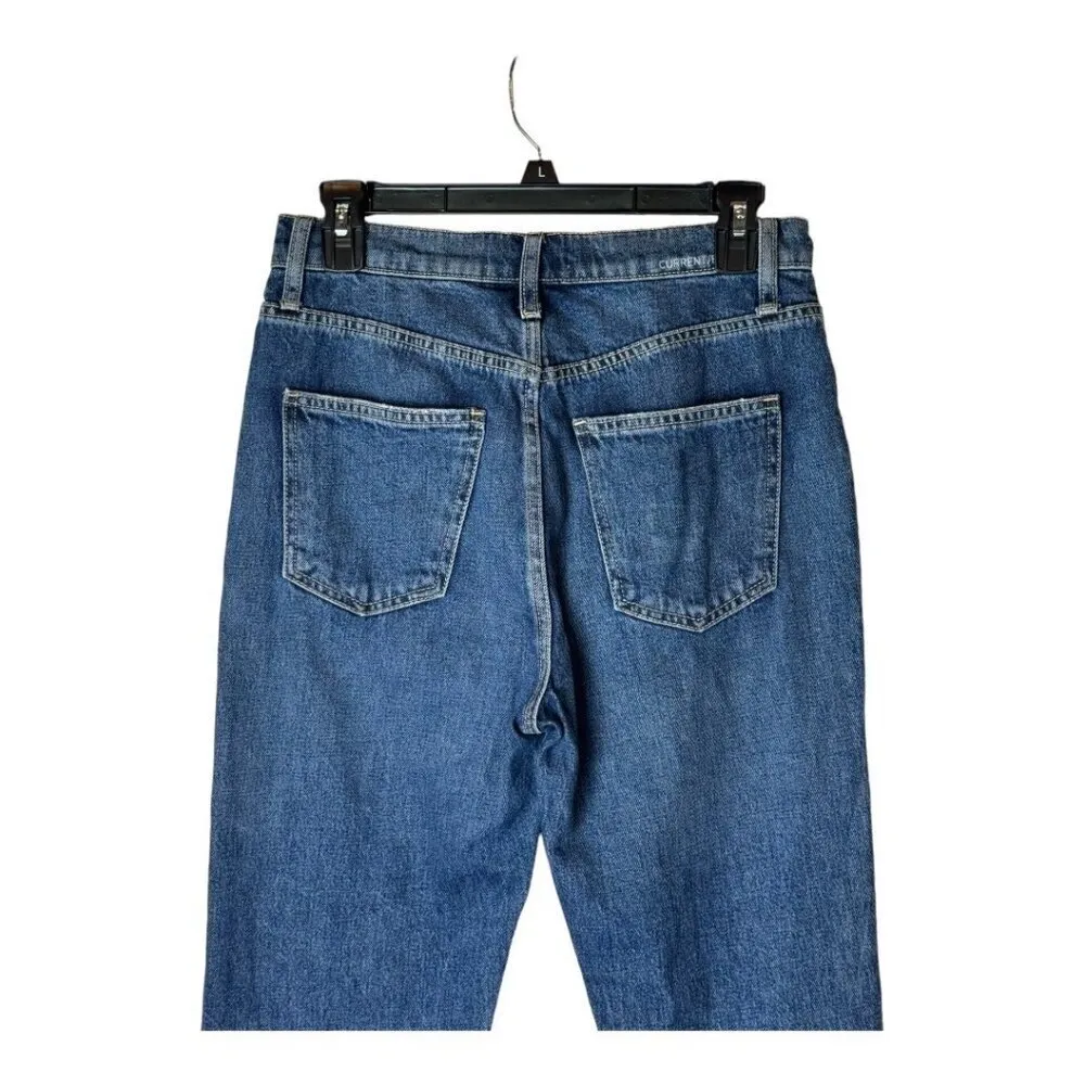 Current Elliott Jeans‎ Women 27 Blue Medium Wash Denim Raw Hem High Rise Cropped - Image 5
