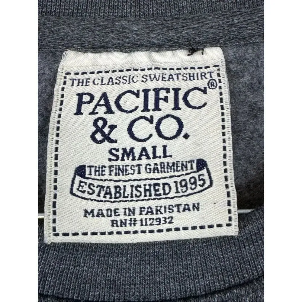 NEW Pacific Co Marco Island Florida Sweatshirt Sz S Gray Academia Crewneck - Image 4