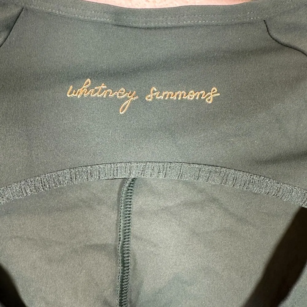 Gymshark Whitney Simmons Green Long Sleeve Open Back Crop Top Size XS - Image 9