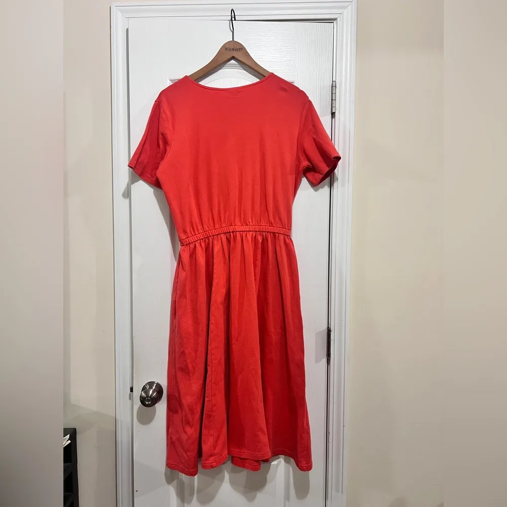 Lands' End Vintage 100% Cotton Petite Dress with Pockets - Image 2