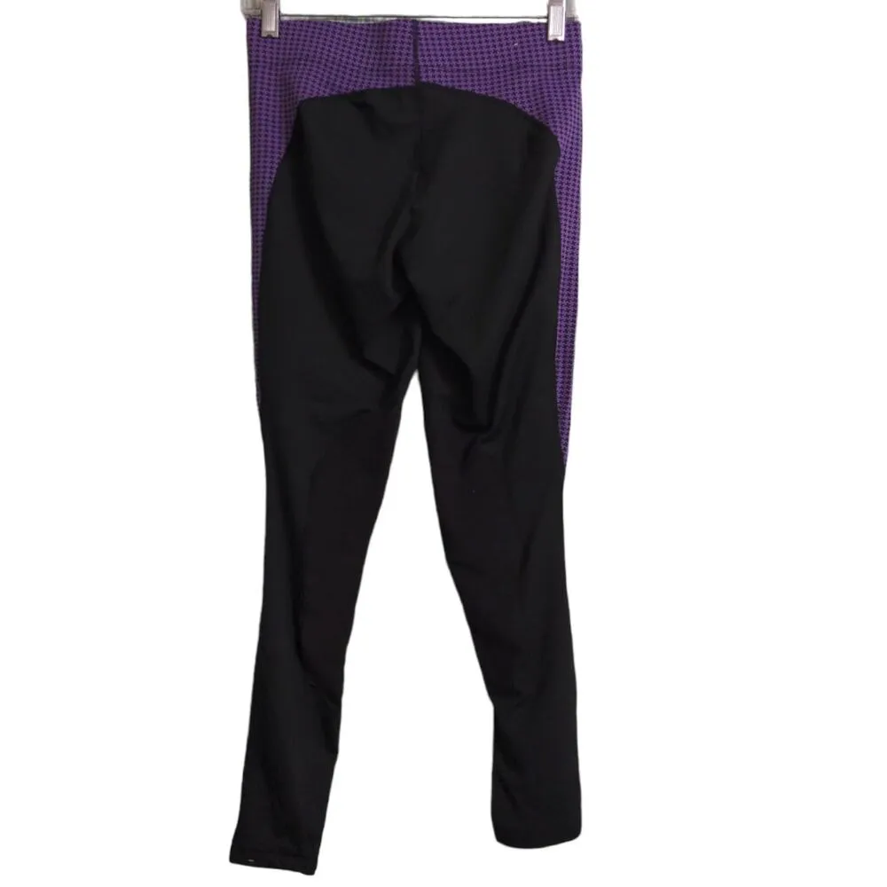 Kerrits Womens Leggings Breeches Purple Black Horseback Riding Printed Patch M - Image 4