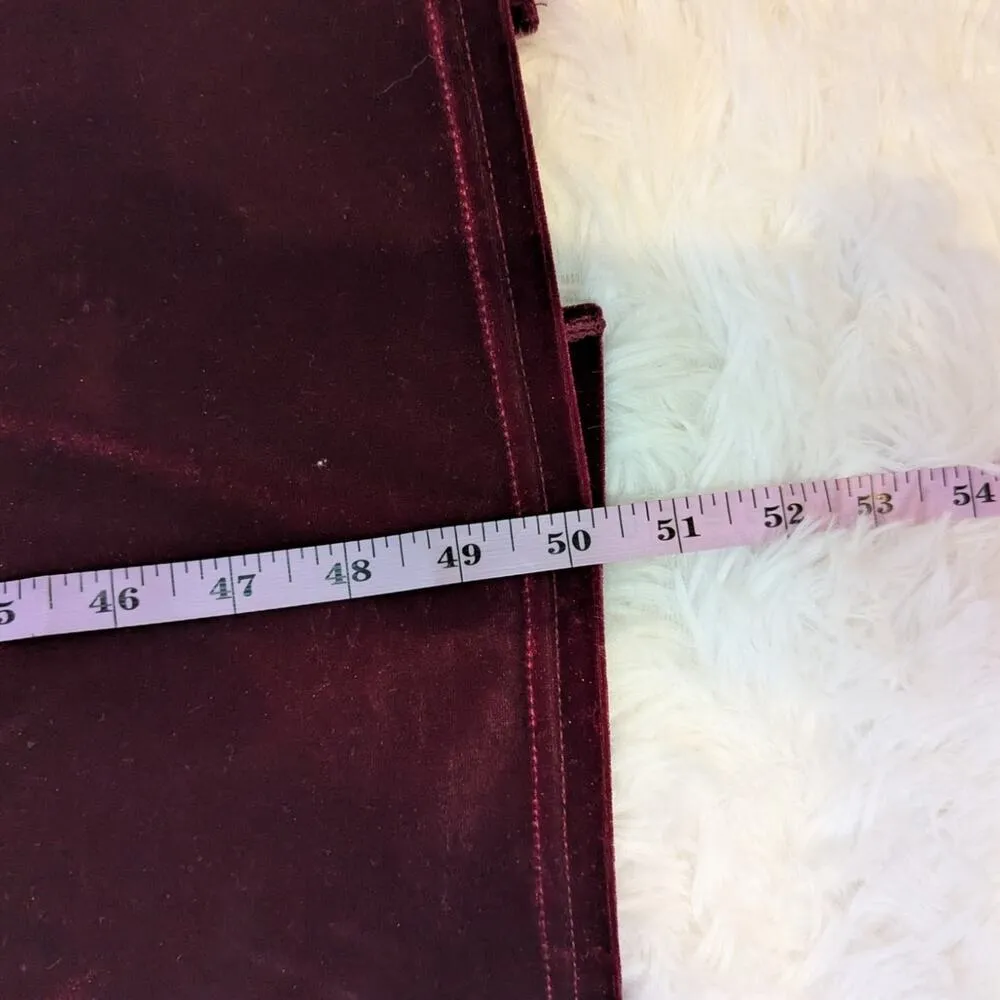 Y2K Vintage Velvet Sleeveless Midi Dress Kathie Lee Maroon Size M Red Size M - Image 11