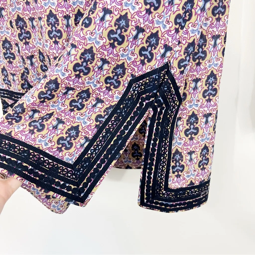 Tory Burch Printed Cotton Tory Tunic in Dynasty Purple Size 6 - Image 5