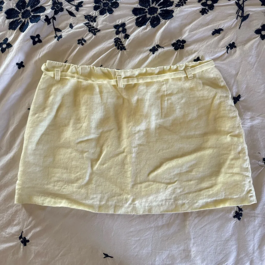 Abercrombie and fitch yellow linen skort - Image 9