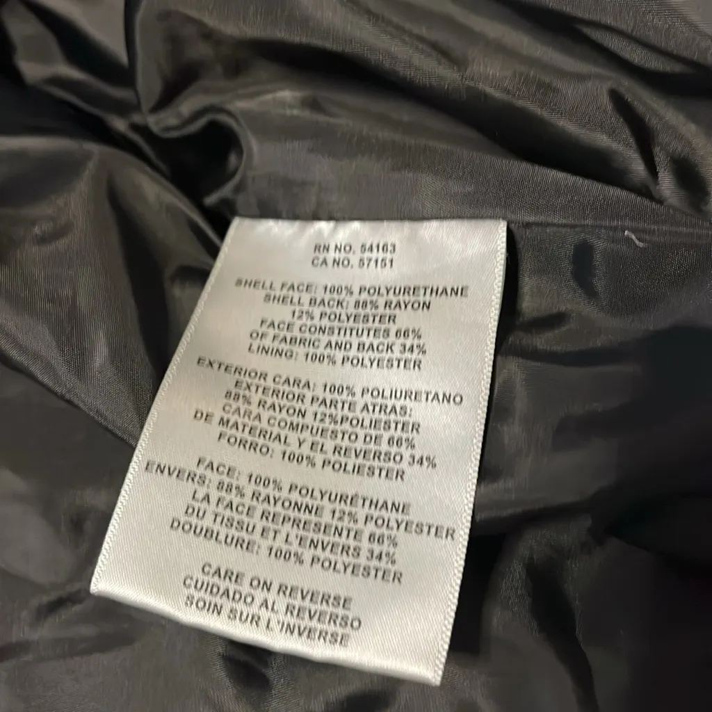 Levi Strauss & Co Black Sz Small Belted Motorcycle Jacket Org $120 - Image 8