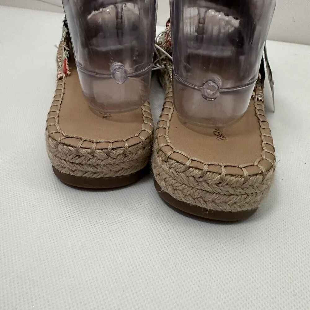 Universal Thread Sandals Sonya Coral Woven Slide Beachy Straw Vacation Boho 9.5 - Image 4