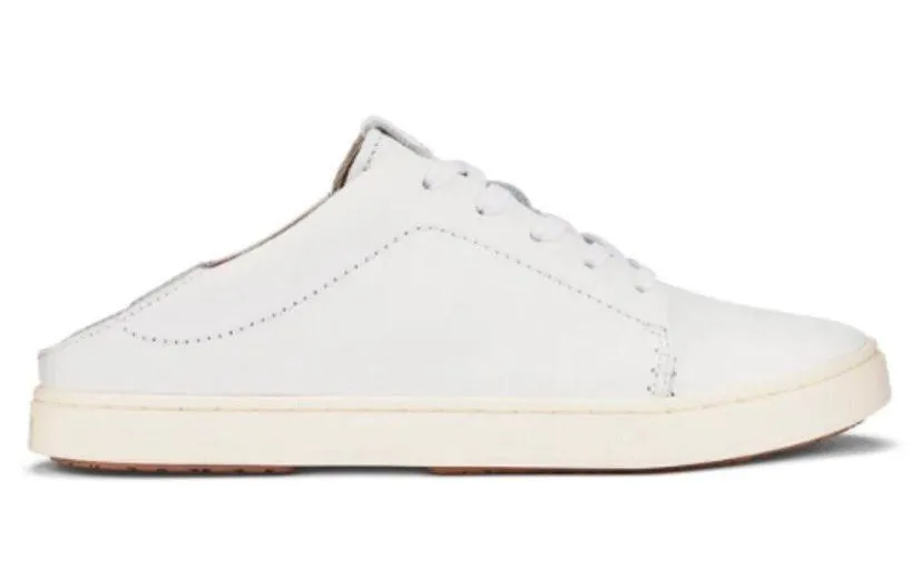 Olu Kai Pehuea Lī ‘Ili Everyday Leather Sneaker in White - Image 3