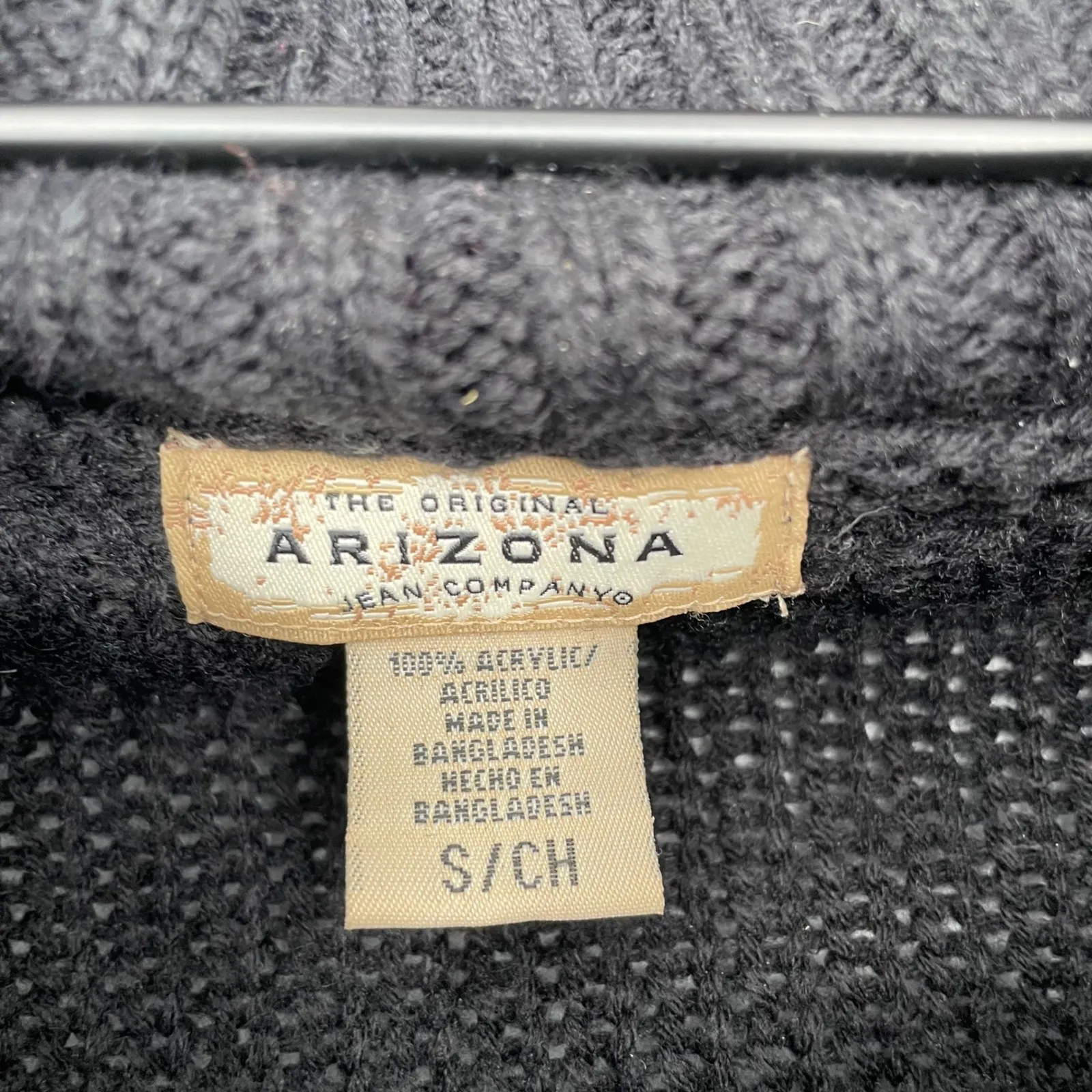 Arizona Jean Company Black Cable Knit Cowl Neck Sweater Size S - Image 3