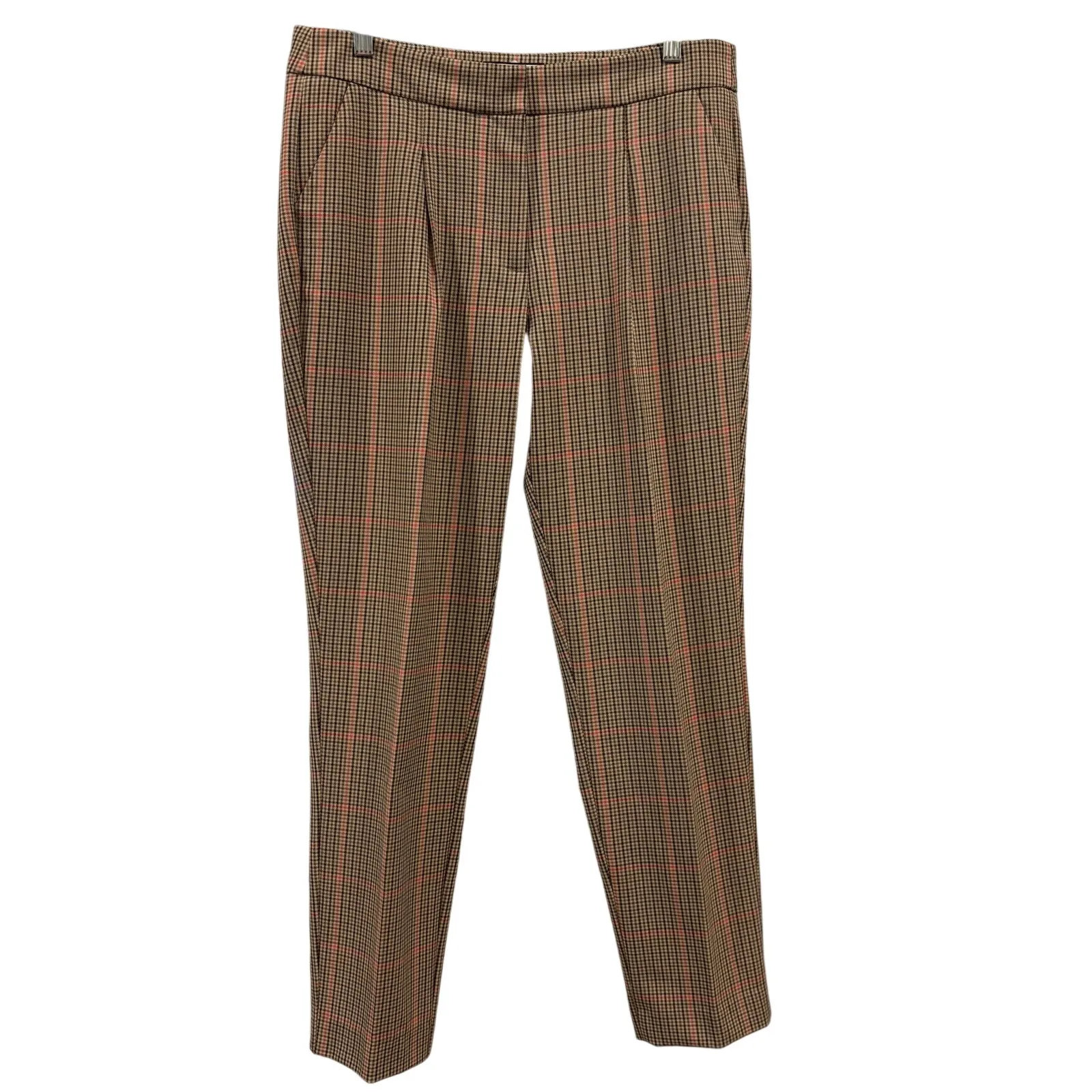 Vintage holiday party Xmas houndstooth pleated trousers, slacks, Women’s size 32 Brown - Image 2
