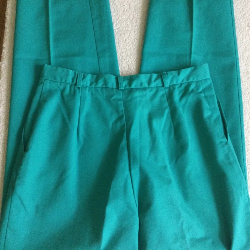 Vintage Southern Lady Teal/Turquoise/Green High Rise Pleated Pants - Image 9