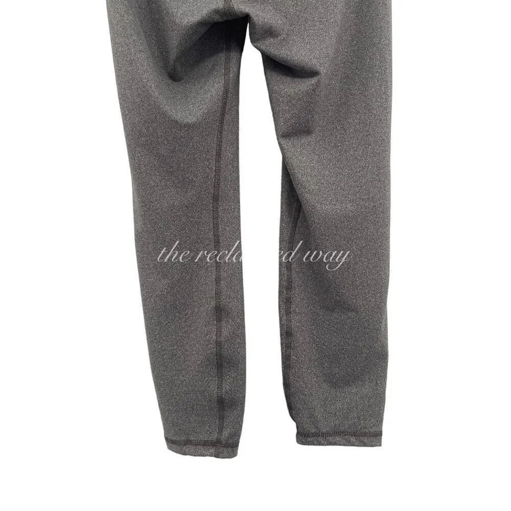 2/$30 All in Motion Mid Rise Athletic Capri Cropped Leggings Heather Grey - Image 7