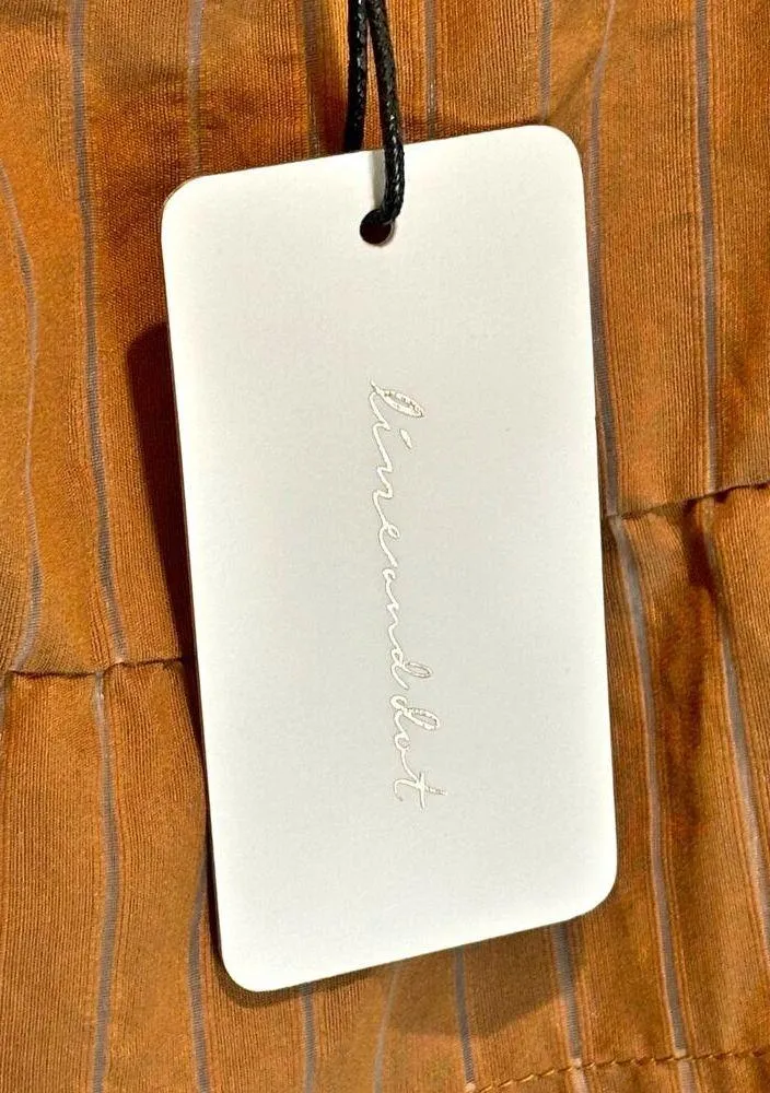 Line & Dot NWT Brown Striped Tiered Tank Top - size Large - Image 4