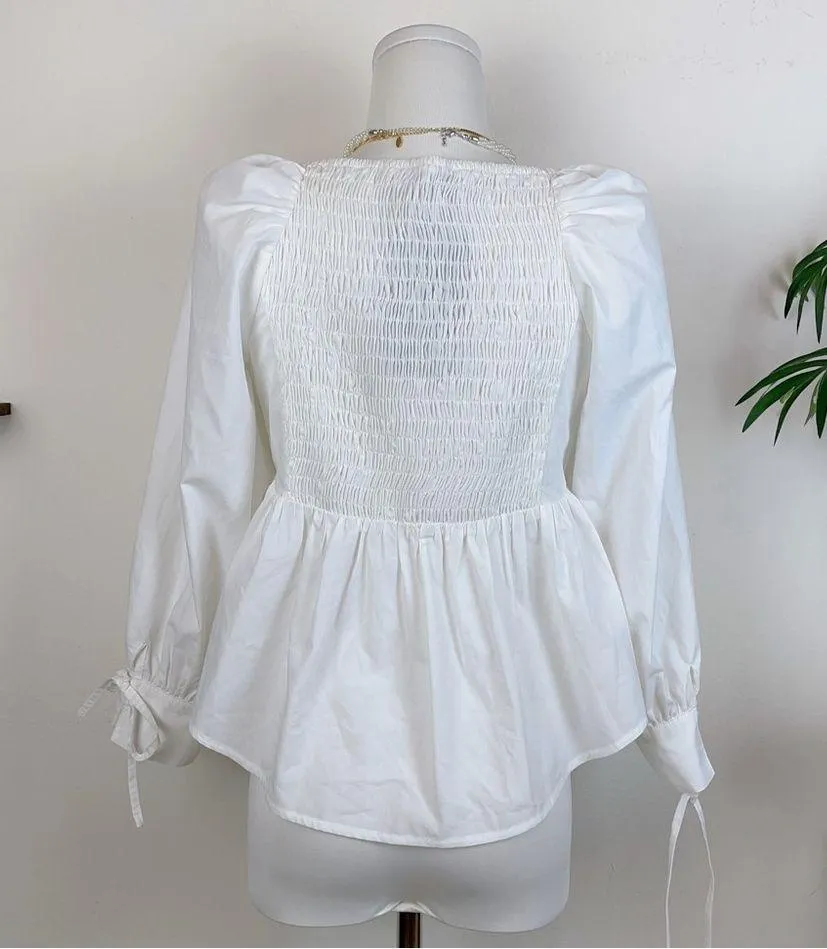 En Saison Amaya Blouse Top Off White - Image 4