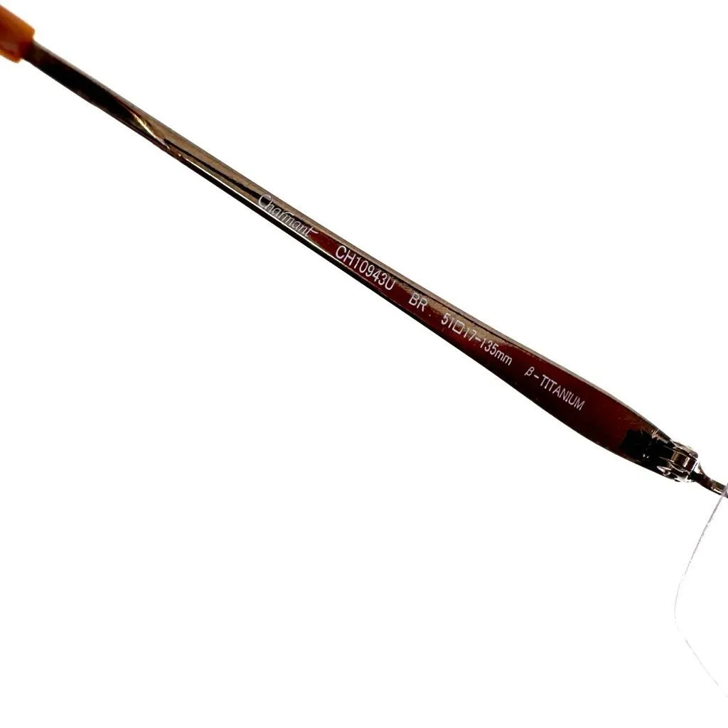 Vintage Charmant Titanium Tortoise Eyeglasses Frame Only Dainty Tortoise 135MM Tan - Image 11