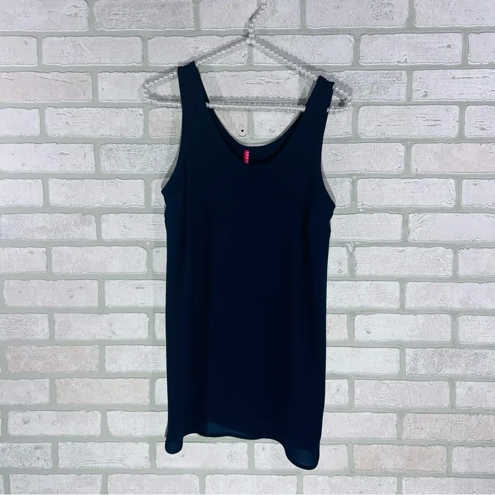 SPANX Perfect Length Chiffon Tank in Navy Size S - Image 2