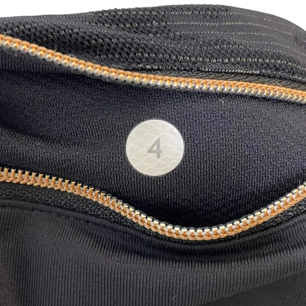 Lululemon Ruched Cropped Leggings Black Stretch Athletic Crop Women’s Size 4 - Image 7