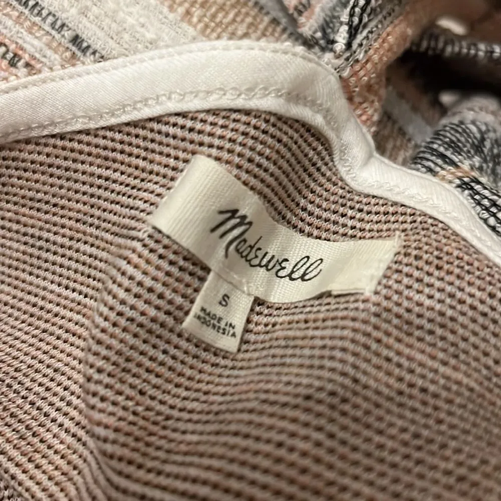 Madewell ruffle sleeve striped tank top small - Image 9