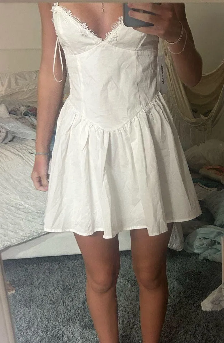 Princess Polly Dress Mini White - Image 3