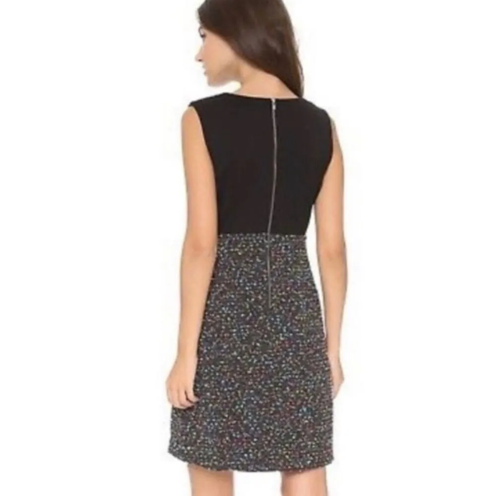 Diane Von Furstenberg DVF Carrie Boucle Tweed Dot Dress Size 10 Multicolor Short - Image 2