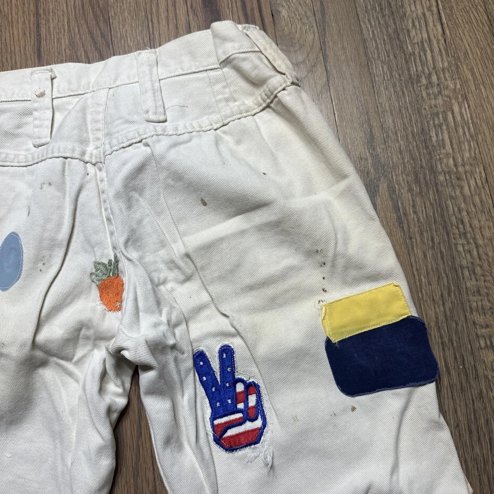 True Vintage Pants Womens 22x30 Flare Hippie 70s Patches Concert Woodstock Size undefined - Image 5